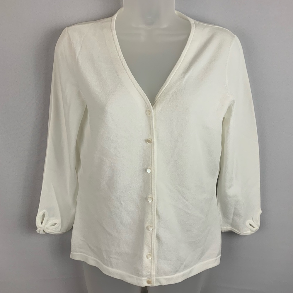 Ann Taylor white cardiagan sweater